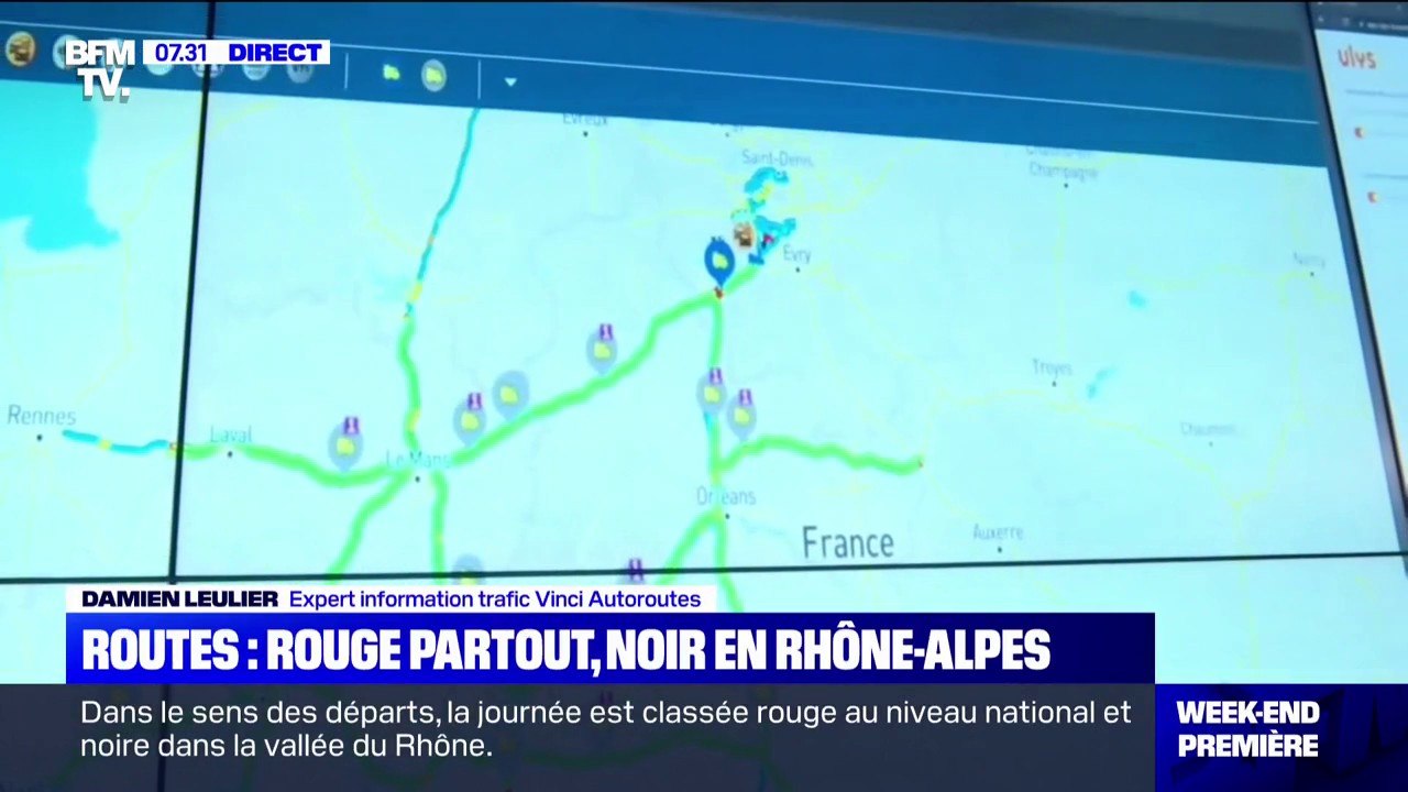 Départs en vacances: le trafic rouge partout et...