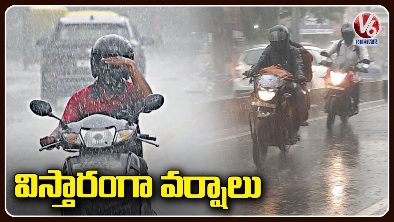 Hyderabad Rains Updates _ Waterlogging, Traffic Jam As Heavy Rain Lashes Hyderabad | V6 News