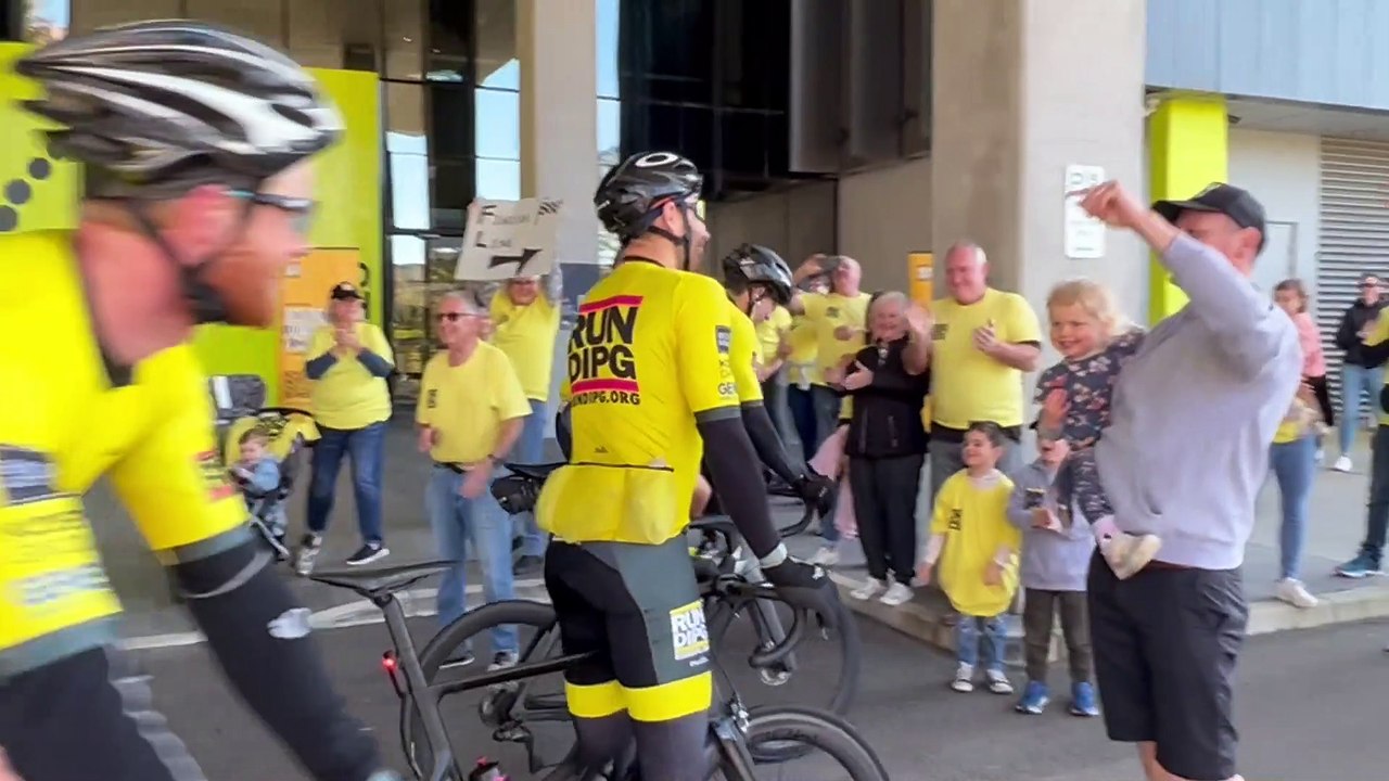 RUN DIPG charity bike ride arrives at Hunter Me...