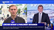 Gérard Larcher s'exprime devant le parlement ukrainien