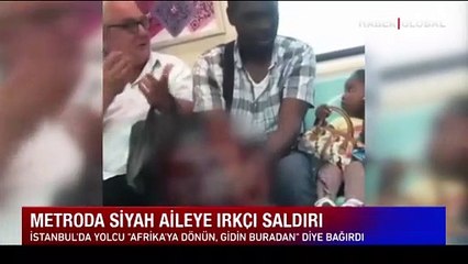 Metroda siyahi aileye ırkçı saldırı