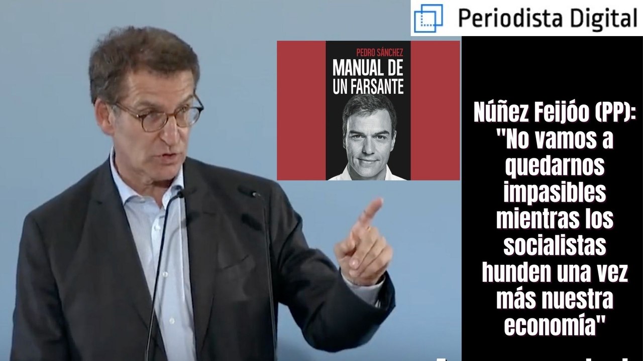 Alberto Núñez Feijóo (PP): "No vamos a quedarnos impasibles mientras el PSOE hunde una vez más nuestra economía"