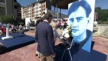 Marimar Blanco, Alberto Núñez Feijóo y José María Aznar en el homenaje a Miguel Ángel Blanco en Ermua