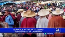 Ronderos justifican secuestro de periodistas en Cajamarca