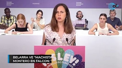 Belarra ve "machista" criticar la gira americana de Montero en Falcon: "Es un referente internacional"