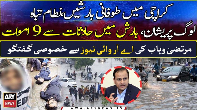 Karachi Rain: All drains in Karachi are clear, water accumulated by heavy rains says, Murtaza Wahab