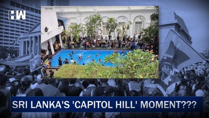 #SriLanka: Protestors Storm President's Official Residence, Jump In Swimming Pool,  Hijack Kitchen