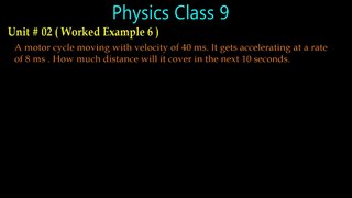 Example 6 unit 2  9th Class Physics new book Sindh Board Karachi