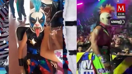 No lloré porque me acordé de ti niño conoce a Psycho Clown tras vacunarse vestido del luchador