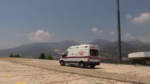 Alanya'da ambulans helikopter prematüre bebek için havalandı