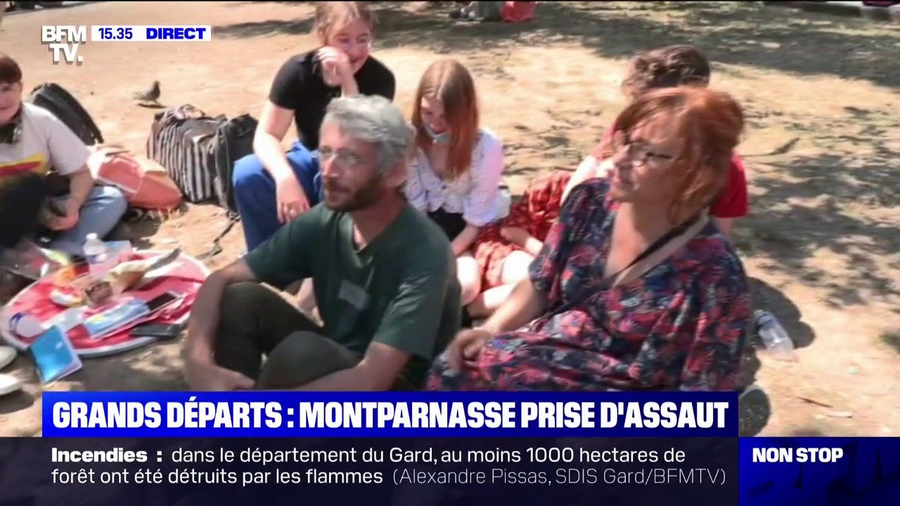 Départs en vacances: la gare Montparnasse prise d'assaut