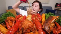 랍스터  미국식 해물찜 직접 만든 씨푸드보일 우대갈비 먹방 레시피 Lobster & Octopus Seafood Boil Recipe Mukbang ASMR Ssoyoung