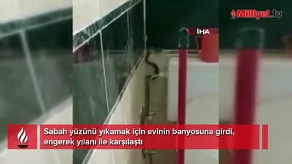 Yüzünü yıkamak için banyoya girdi, neye uğradığını şaşırdı