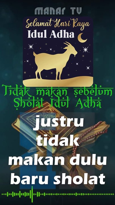 Tidak Makan sebelum Shalat Idul Adha #shorts