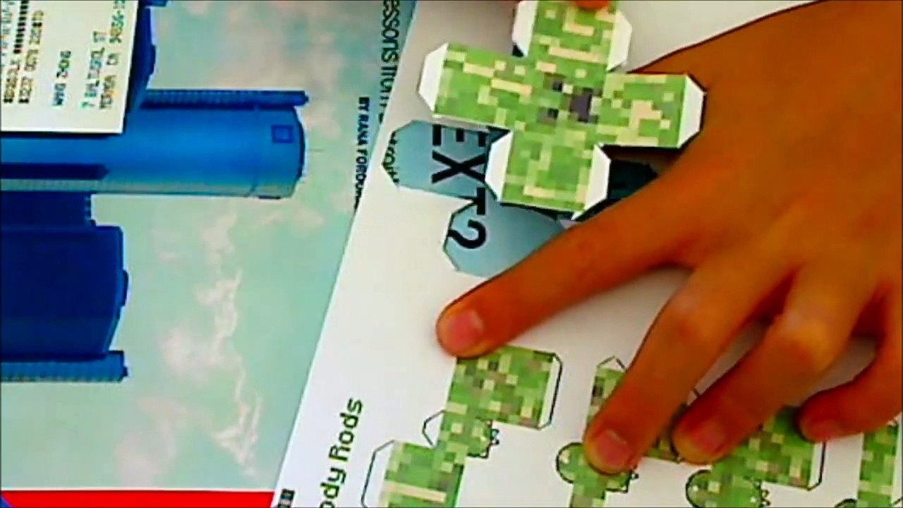 How to make a Minecraft Papercraft Bendable Creeper