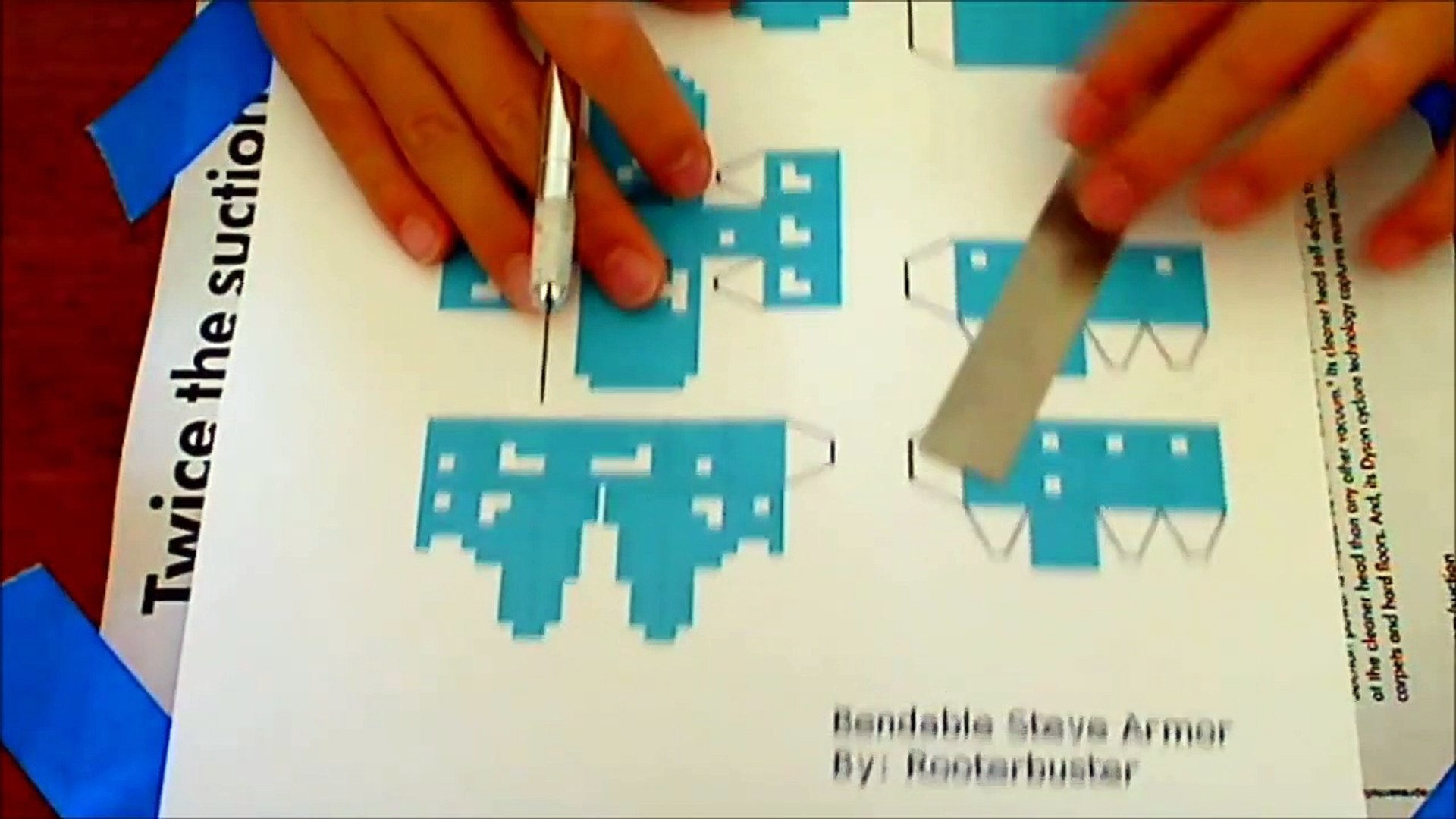 Minecraft Bendable Steve Paper Craft 