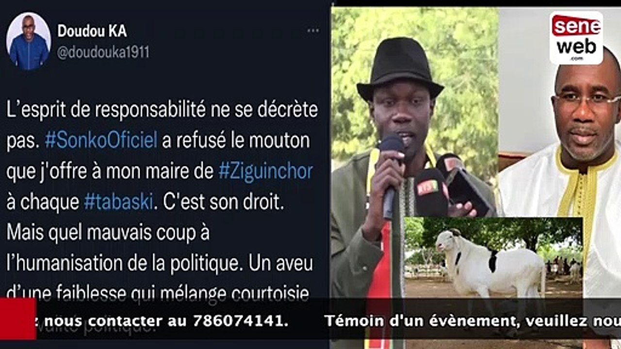 Ousmane Sonko Refuse le Monton de Tabaski Offert par Doudou Ka, Ce dernier Très en Colère