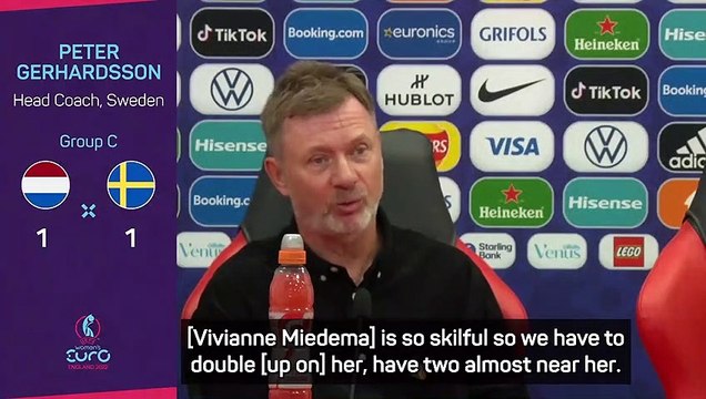 Sweden coach says it's so hard to stop Miedema after Netherlands draw