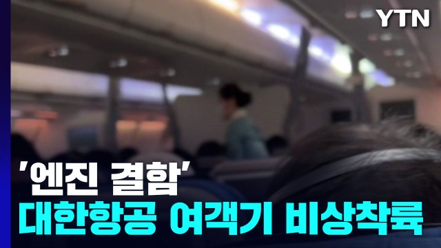 엔진 불꽃 튀고 창가 열기까지 ...'엔진 결함' 대한항공 여객기 아제르바이잔 비상착륙 / YTN