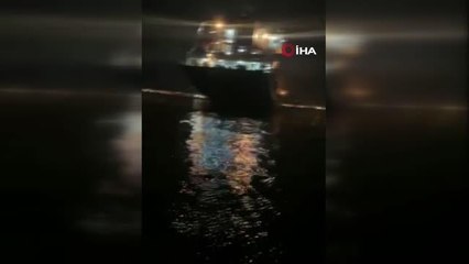 Denizin ortasında mahsur kalan köpeğe itfaiyeden kurtarma operasyonu