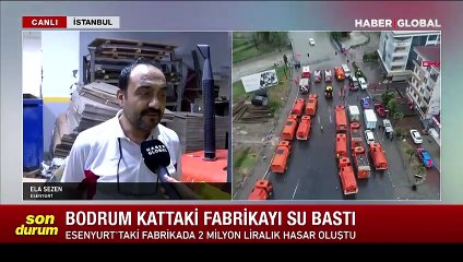 Esenyurt'ta fabrika su altında kaldı! Fabrika müdürü: Hiçbir kurum müdahale etmedi