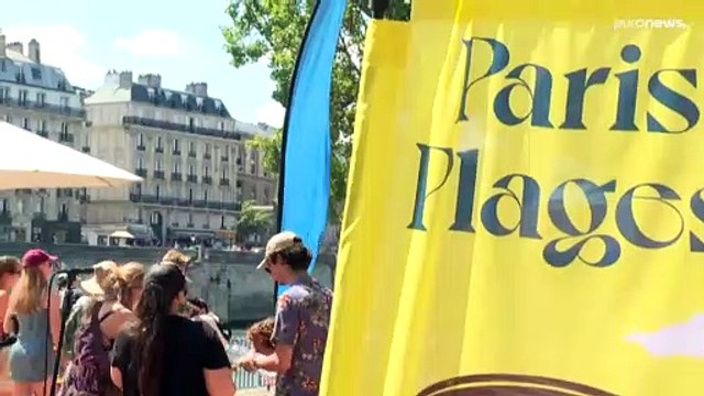 شاهد: إنطلاق فاعلية بلاج باريس الصيفية على طول نهر السين بباريس