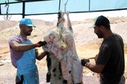 Elazığ'da kurban kesimi ikinci gününde de devam etti