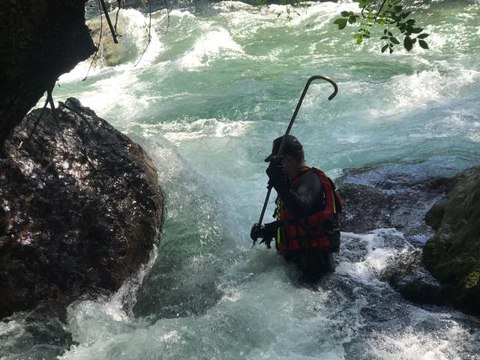 Müküs Çayı'na düşen hemşireyi arama çalışmaları sürüyor