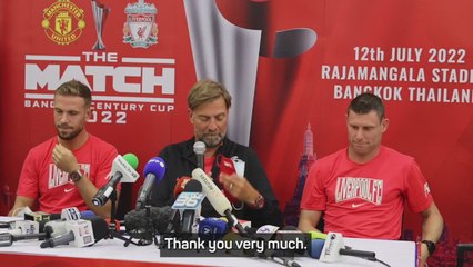 It wasn't like this for Man United! - Klopp applauds Thai support