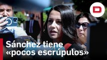 Arrimadas acusa de «pocos escrúpulos» a Sánchez por «pactar la desmemoria con Bildu»