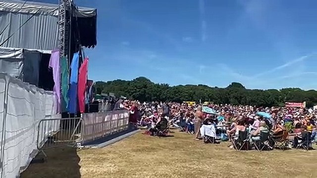 Priority ticket holders get ready for Will Young at Bents Park on Sunday, July 10