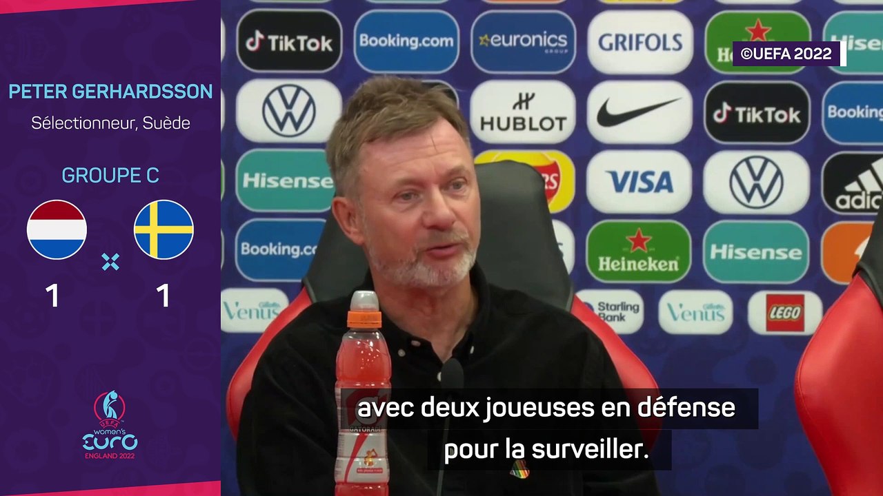 Euro 2022 (F) - Gerhardsson (Suède) : "C'est très difficile de défendre contre Miedema"