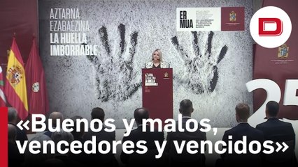 Marimar Blanco pide que la memoria reconozca «buenos y malos, vencedores y vencidos»