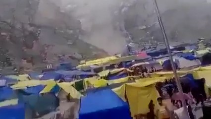 Amarnath Yatra के बादल फटने के समय का वीडियो सामने आया, टेंटो पर कहर बनकर टूटा सैलाब