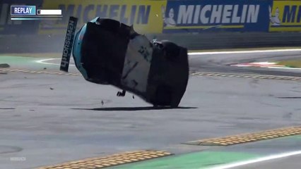 WEC MONZA 2022 Race Chaves Huge Crash Flip