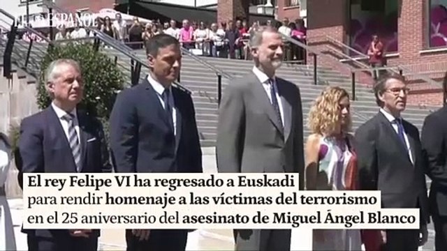 Así ha sido el homenaje a las víctimas del terrorismo en Ermua, presidido por el rey Felipe VI
