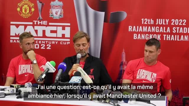 Liverpool - Klopp taquine son rival : Pas la même ambiance avec Manchester United