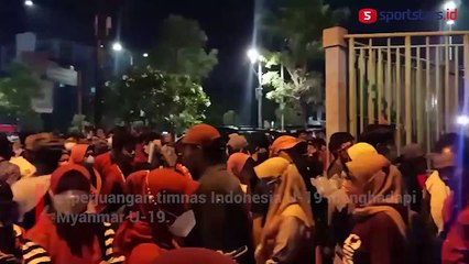 Kemeriahan Suporter Jelang Indonesia U-19 Vs Myanmar U-19
