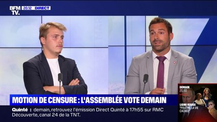 Motion de censure: "Une motion d'imposture et de bouffonnerie" de la part de LFI, selon Julien Odoul (RN)