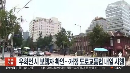 우회전 시 보행자 확인…개정 도로교통법 내일 시행