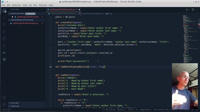 A command line CRUD app using Python and MongoDB Part 4 – Delete, Clean-up Code