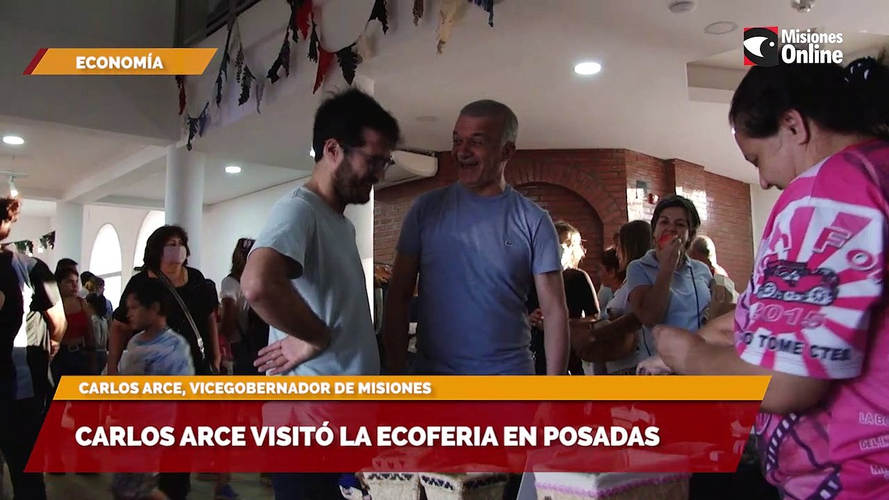 Carlos Arce visitó la Ecoferia en Posadas y destacó la importancia de la economía circular para el cuidado del medio ambiente