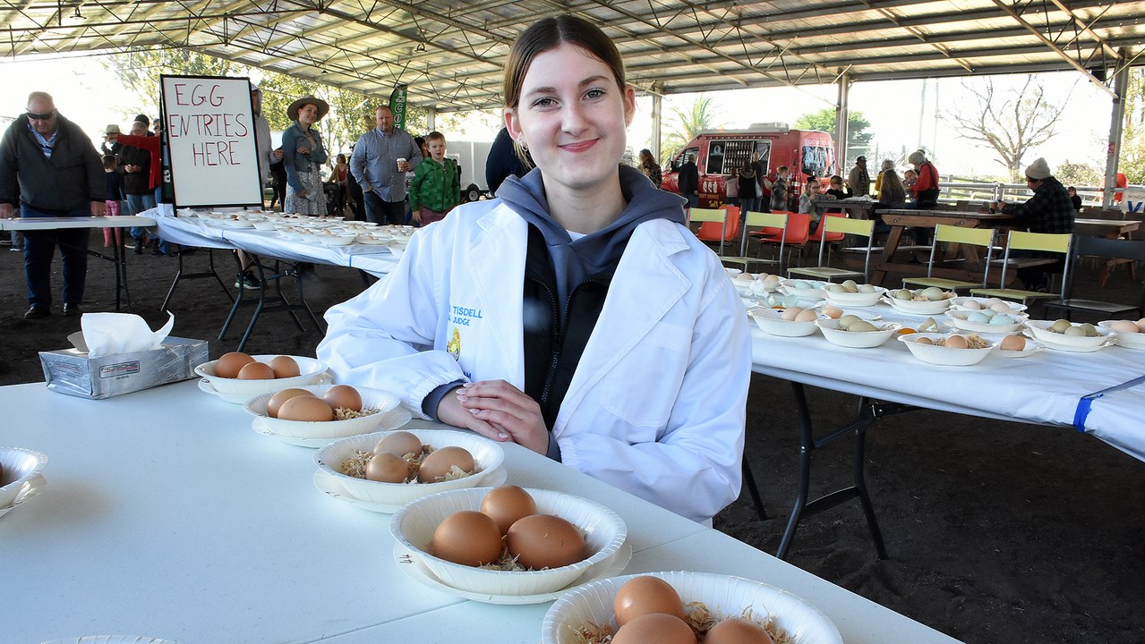 Katie Tisdell at the Wingham Poultry show