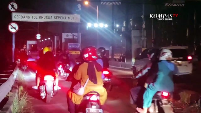 Momen Puncak Arus Balik Idul Adha Pemotor Padati Jembatan Suramadu