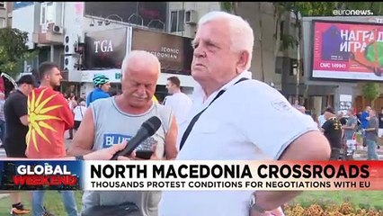 Descargar video: North Macedonia is at a crossroads as it debates negotiations for EU membership