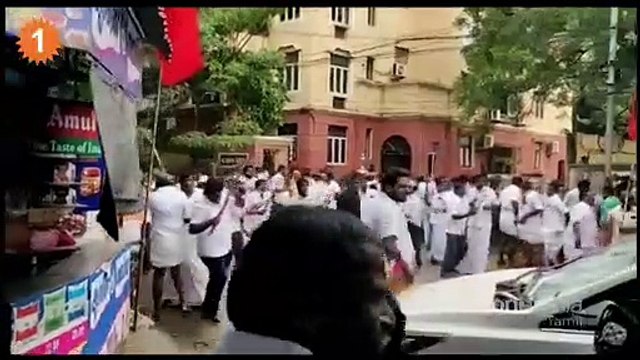 ADMK தலைமை அலுவலகத்தில் OPS - EPS ஆதரவாளர்கள் இடையே மோதல்... ராயப்பேட்டையில் பரபரப்பு