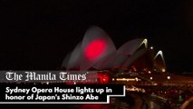 Sydney Opera House lights up in honor of Japan's Shinzo Abe