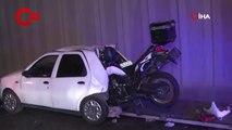 Eyüpsultan'da feci kaza: Motosiklet otomobile saplandı!