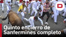 Quinto encierro de San Fermín con toros de José Cebada Gago que deja seis heridos