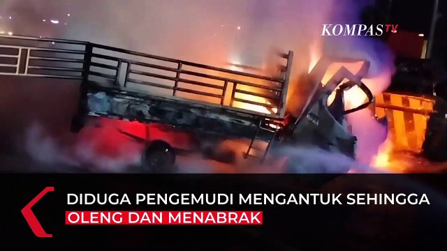 Tragis! Detik-detik Mobil Pikap Terbakar Tewaskan 4 Orang, Saksi Sebut 3 Orang Selamat